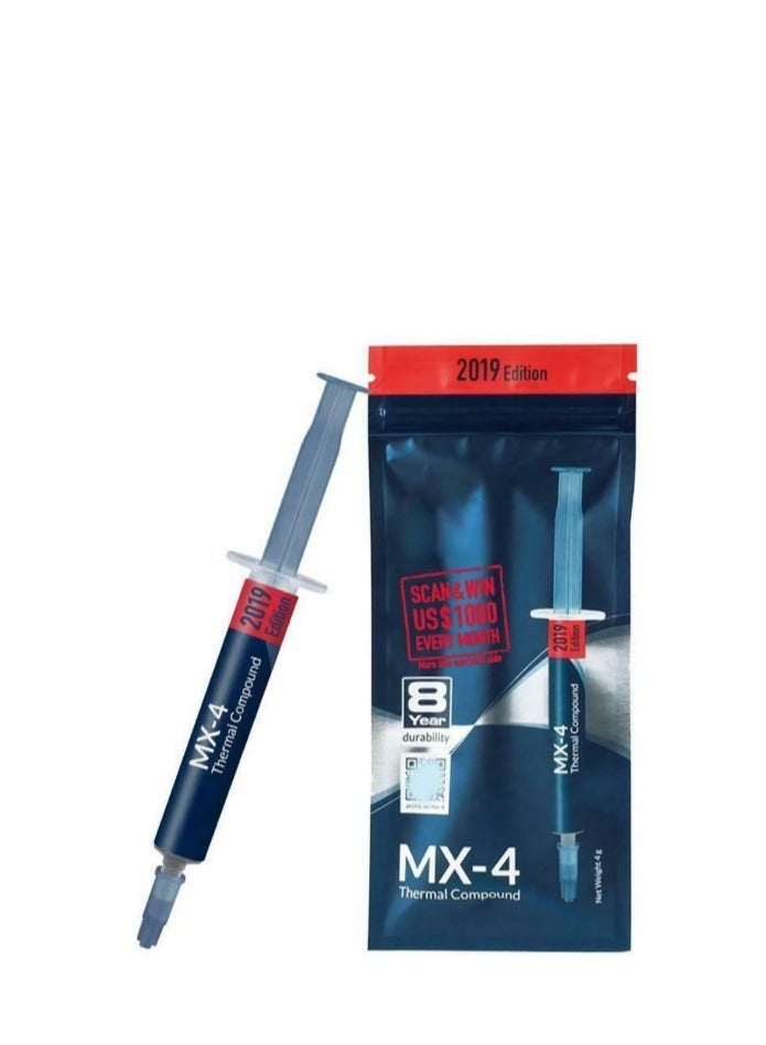 ARCTIC MX-4 (incl. Spatula, 4 g) - Premium Performance Thermal Paste for All Processors (CPU, GPU - PC, PS4, Xbox), Very high Thermal Conductivity, Long Durability, Safe Application, Non-Conductive - Image 1